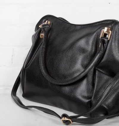 Black bag over the shoulder